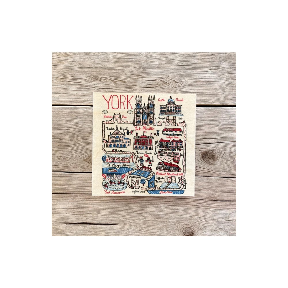 The Sugar Shed Julia Gash Wooden Coaster - York