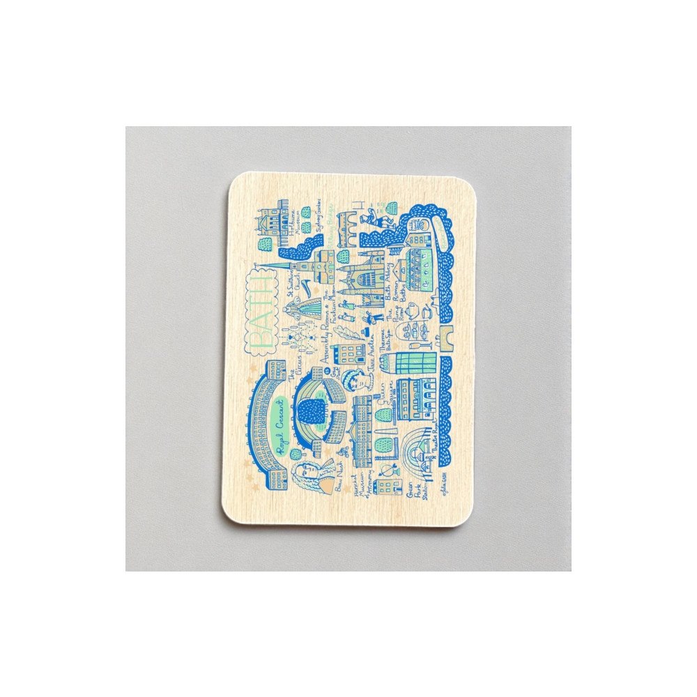 The Sugar Shed Julia Gash Wooden Magnet - Bath