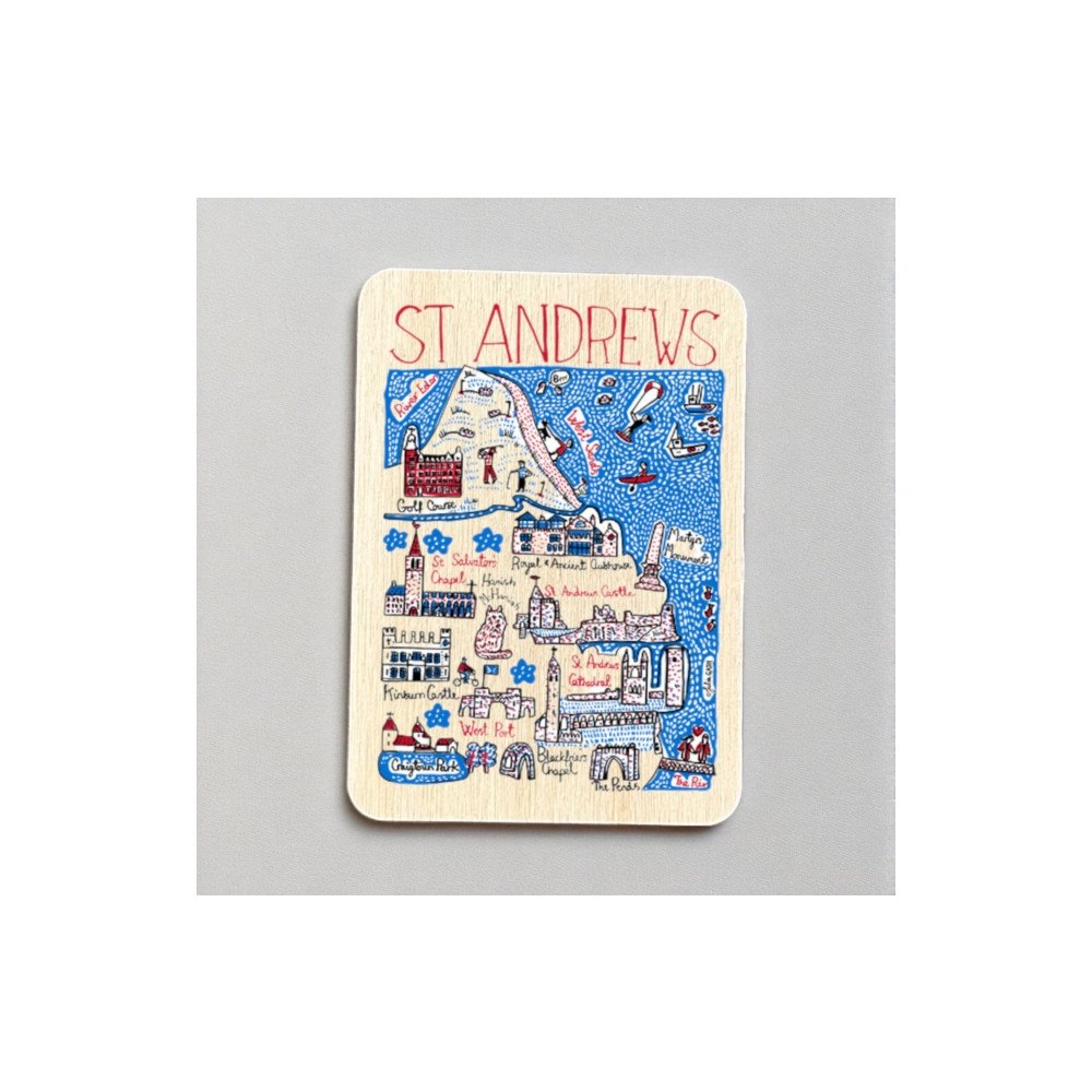 The Sugar Shed Julia Gash Wooden Magnet - St Andrews