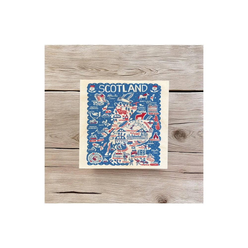 The Sugar Shed Julia Gash Wooden Coaster - Scotland