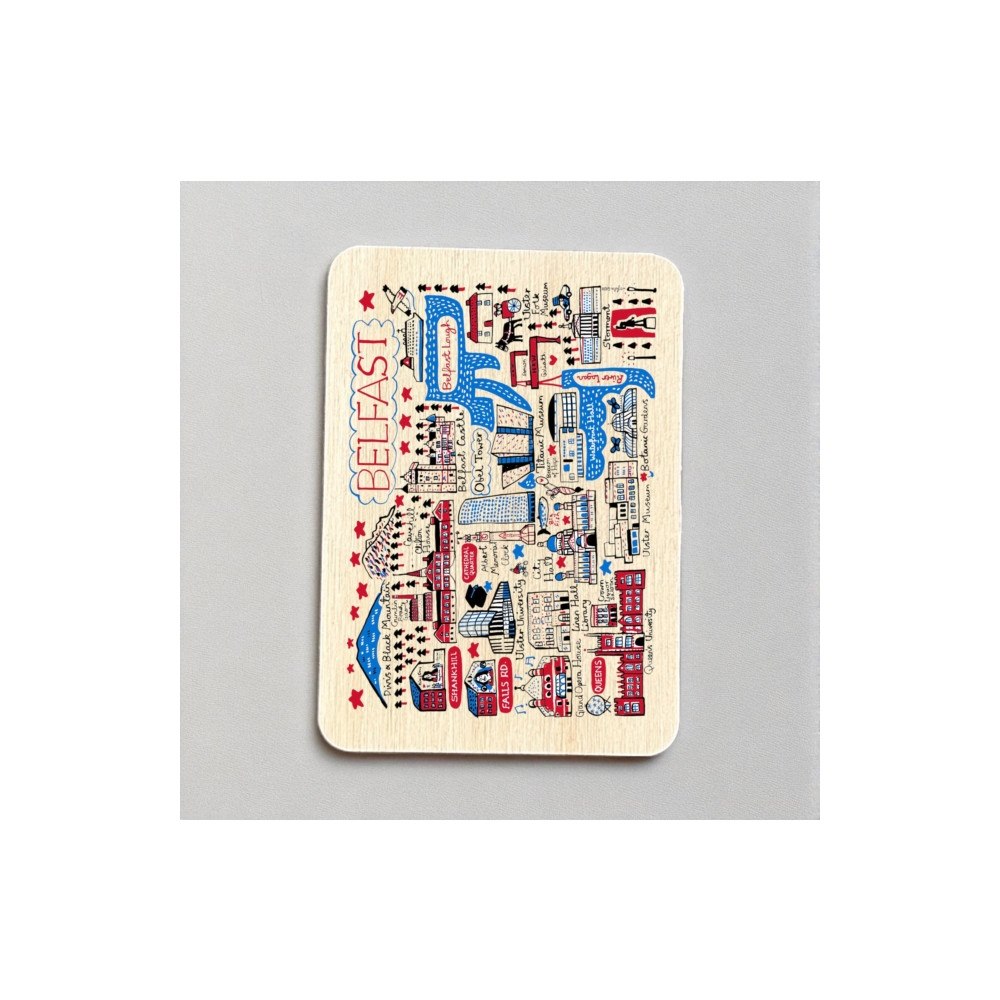 The Sugar Shed Julia Gash Wooden Magnet - Belfast