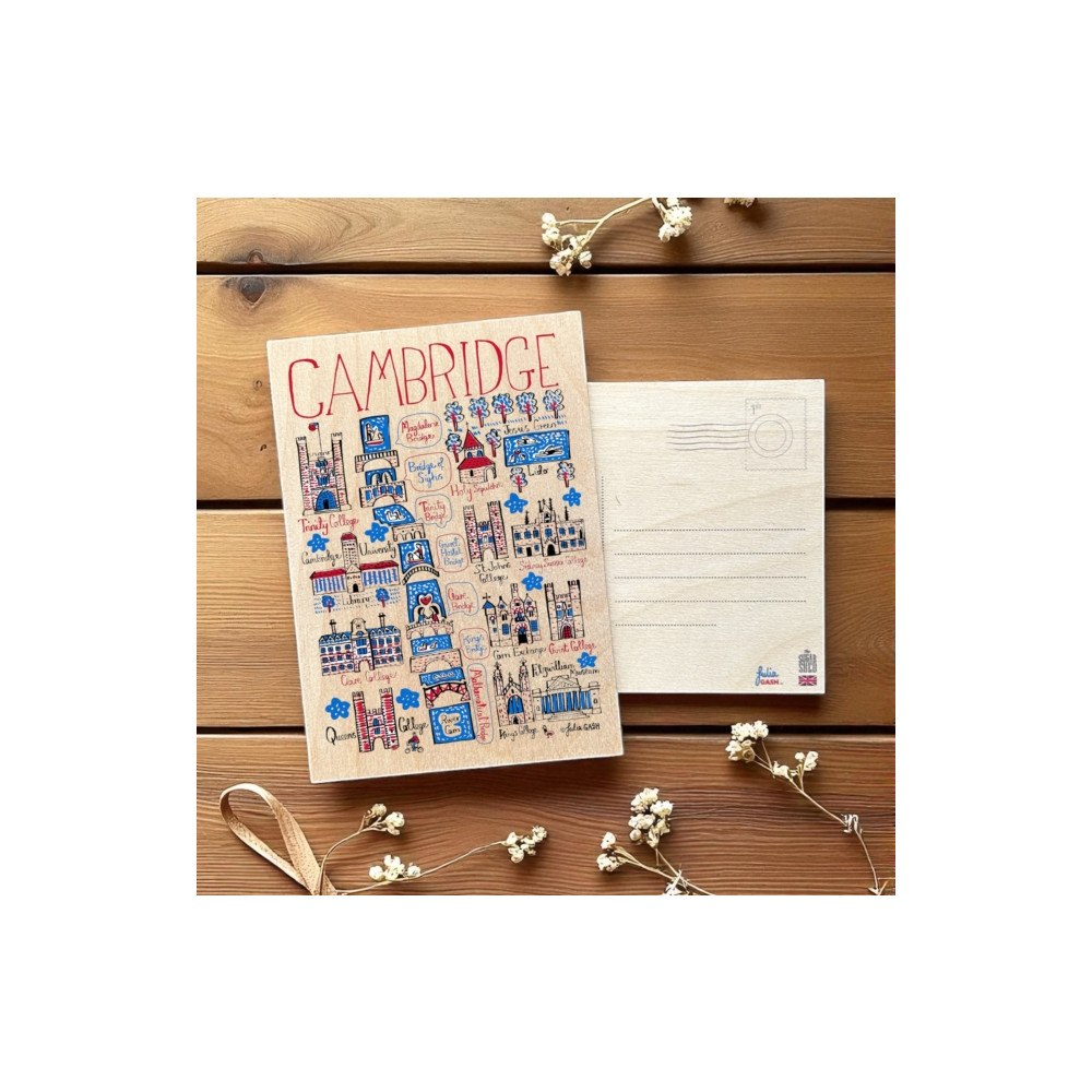 The Sugar Shed Julia Gash Wooden Postcard - Cambridge