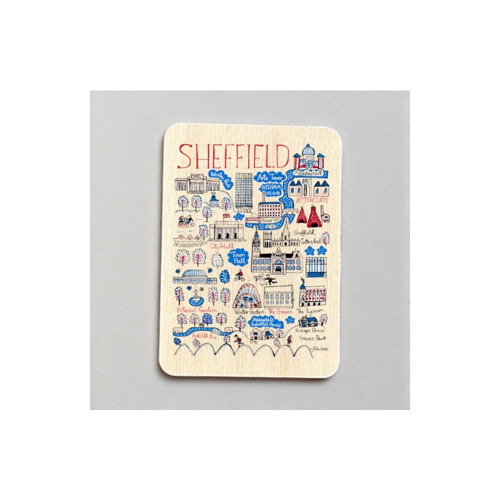 The Sugar Shed Julia Gash Wooden Magnet - Sheffield