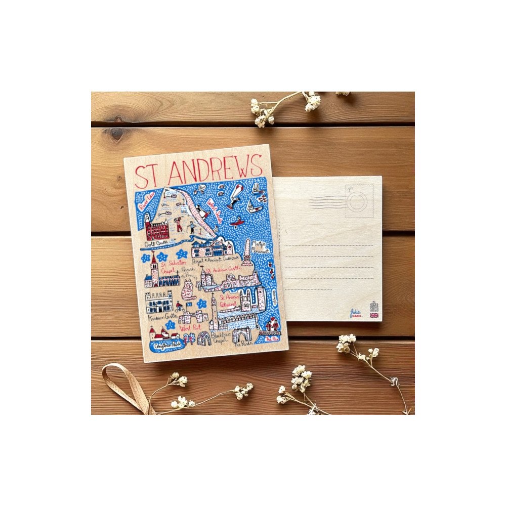 The Sugar Shed Julia Gash Wooden Postcard - St Andrews