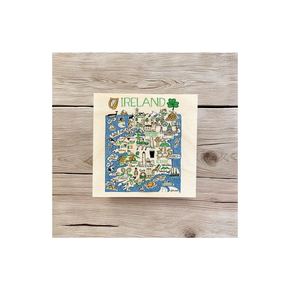 The Sugar Shed Julia Gash Wooden Coaster - Ireland