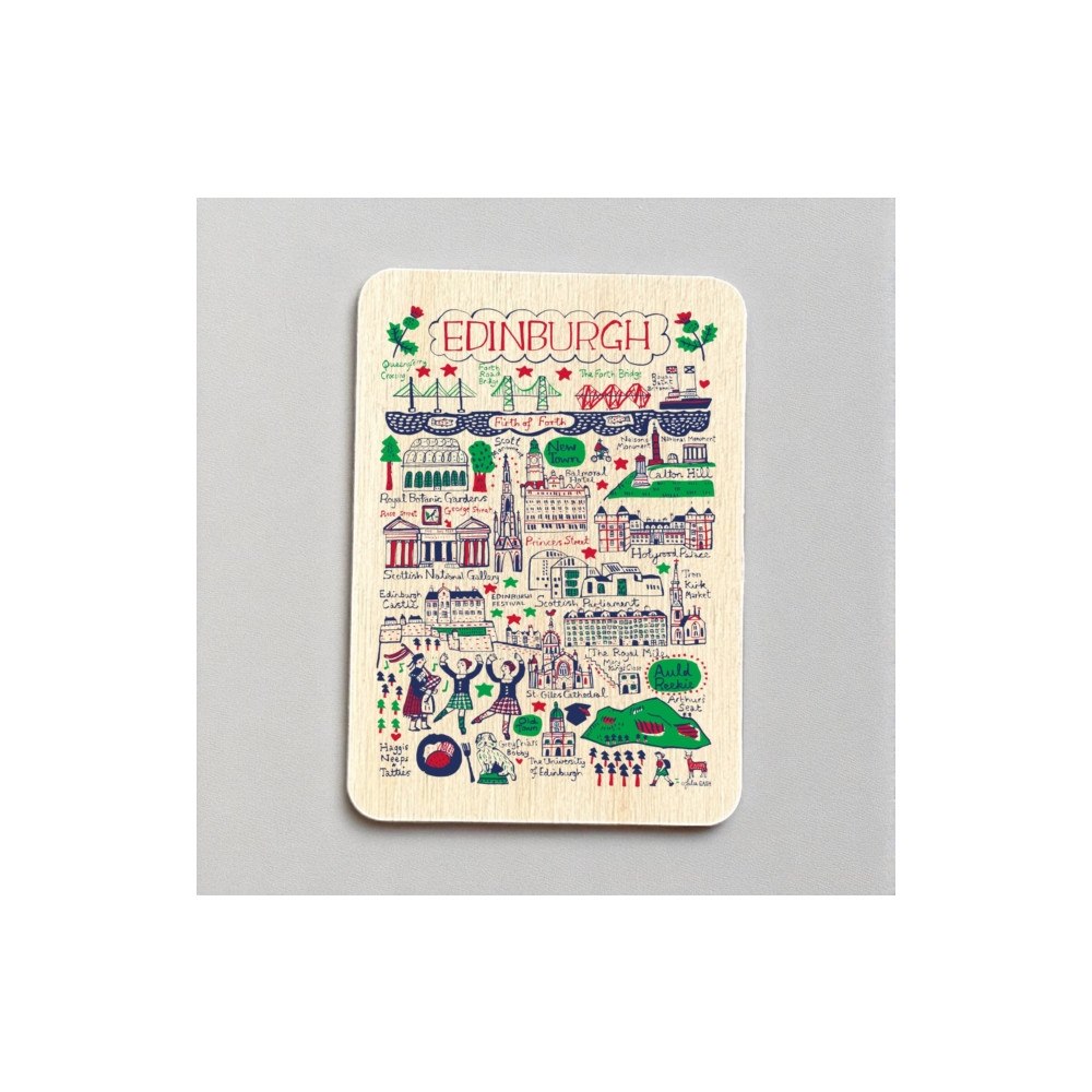 The Sugar Shed Julia Gash Wooden Magnet - Edinburgh