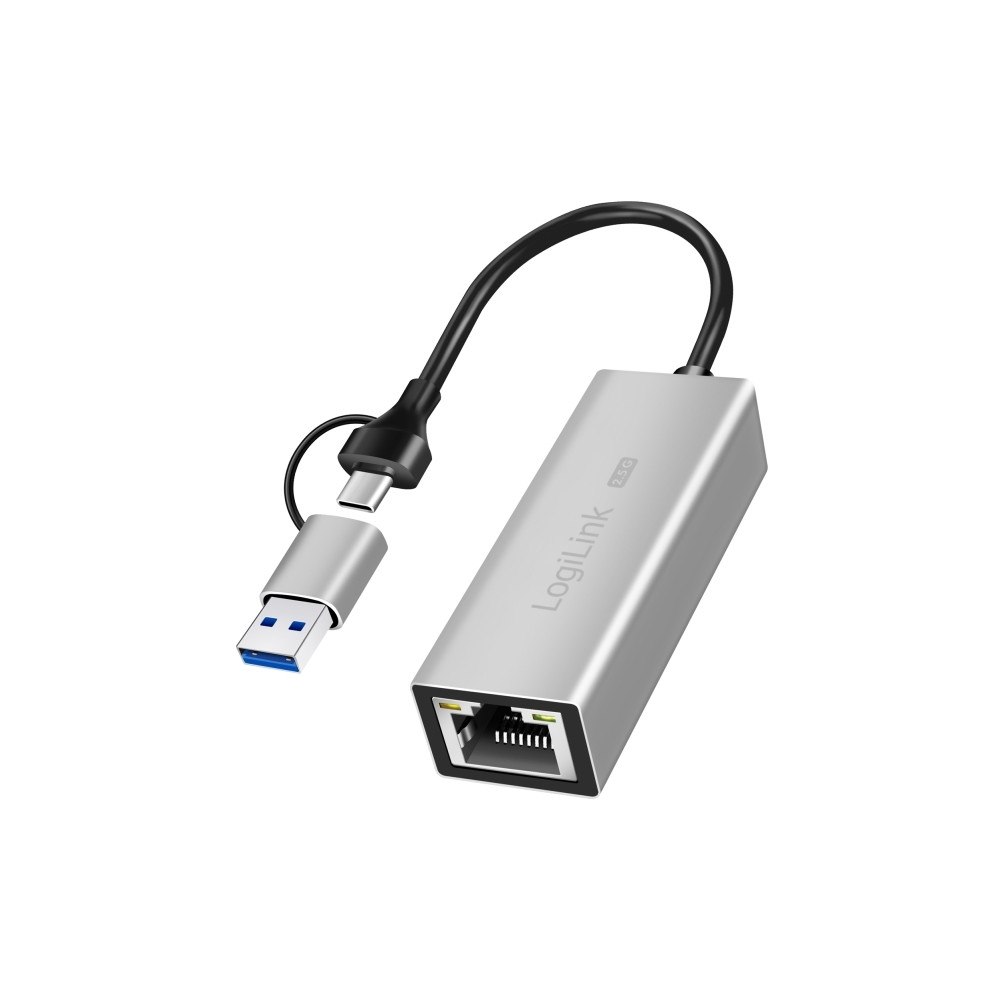 LogiLink LogiLink USB Adapter, USB 3.1, USB-C to 2.5G Gigabit Etherne...