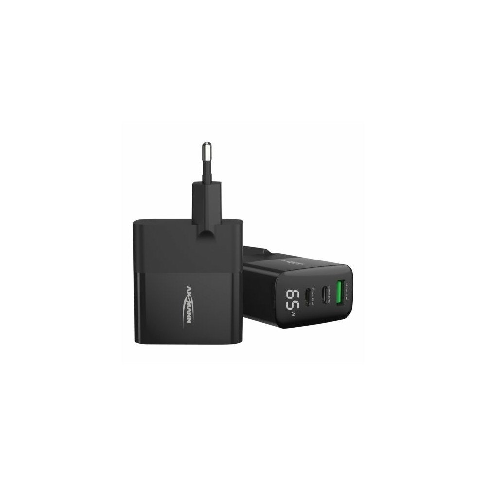 ANSMANN-ENERGY HC365PD GAN LADDARE 65W 2X USB-C 1X USB-A PD QC PPS MED DISP...