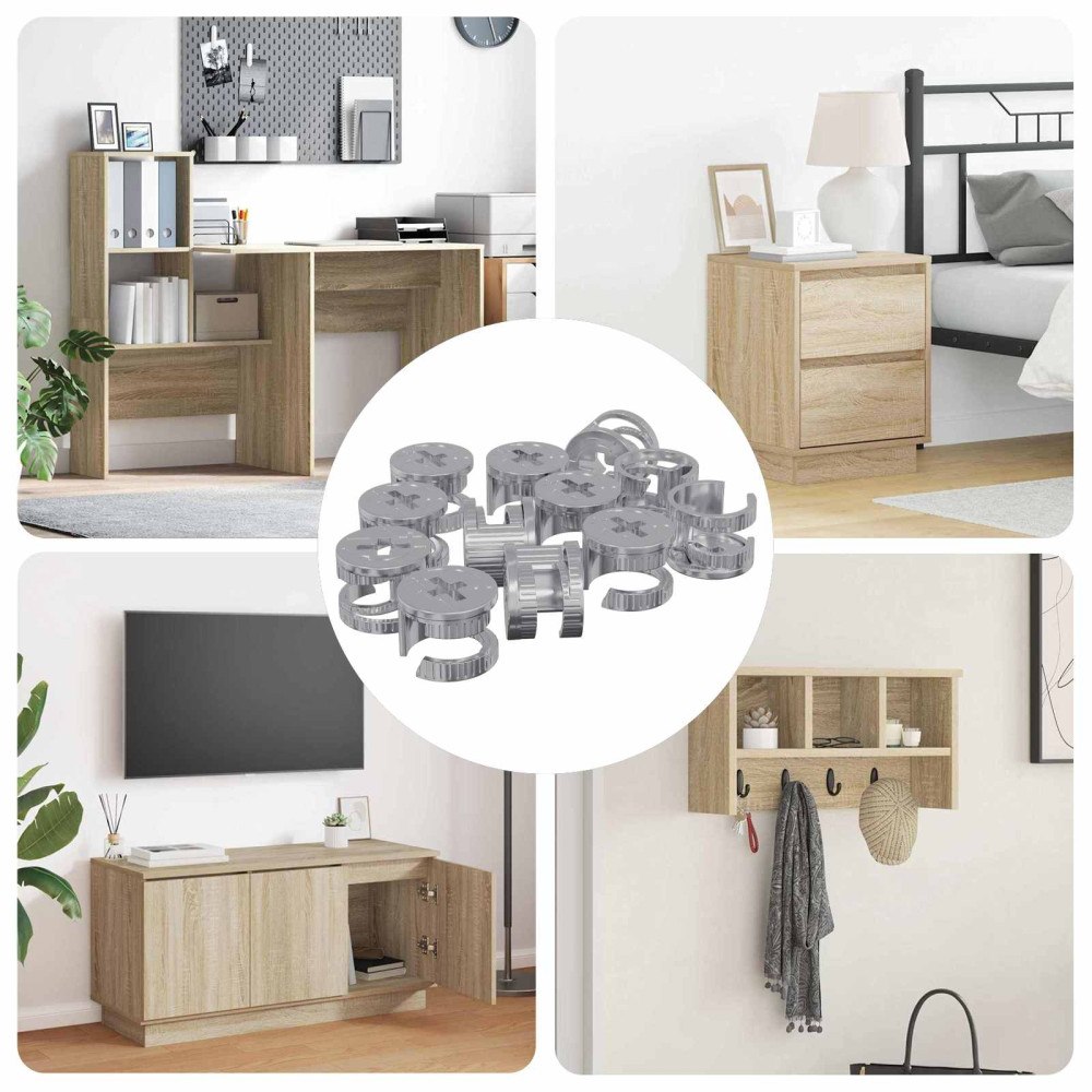 vidaXL Kammuttrar 12 pcs Silver 15 x 11,5 mm Stål