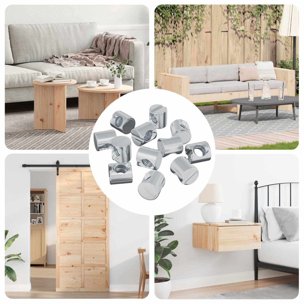 vidaXL Fästdon för tunnor 4500 pcs Silver M6 x 12 mm Metall