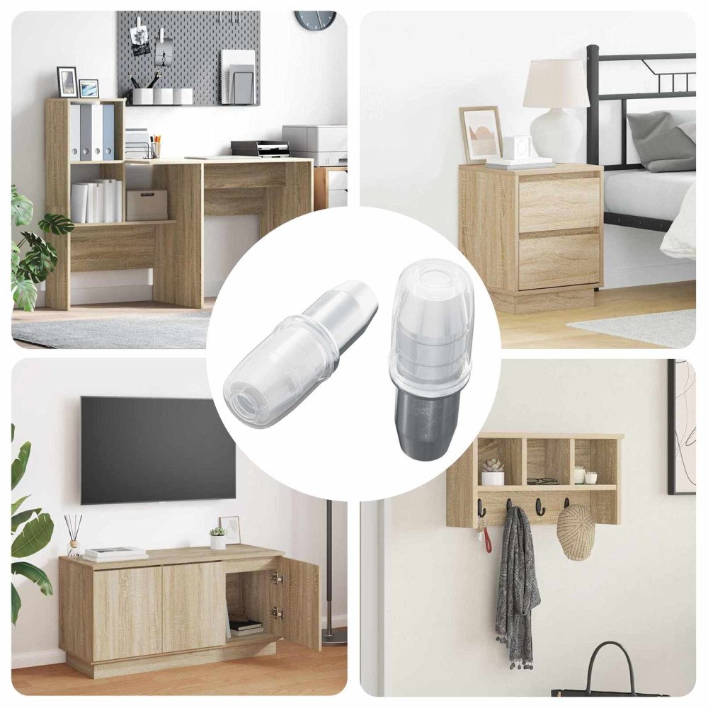 vidaXL Hylla Peg 2 pcs Silver 7 x 16 mm Järn