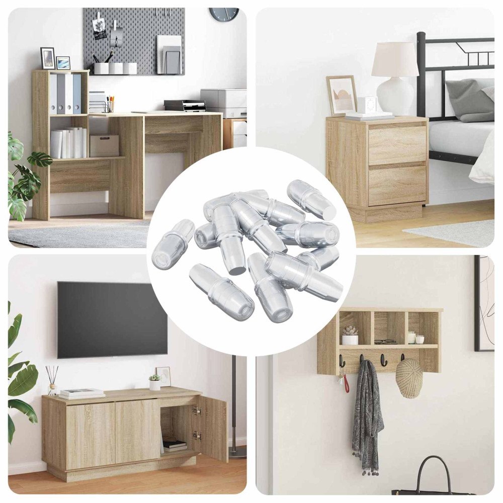 vidaXL Hylla Peg 7200 pcs Silver 7 x 16 mm Järn