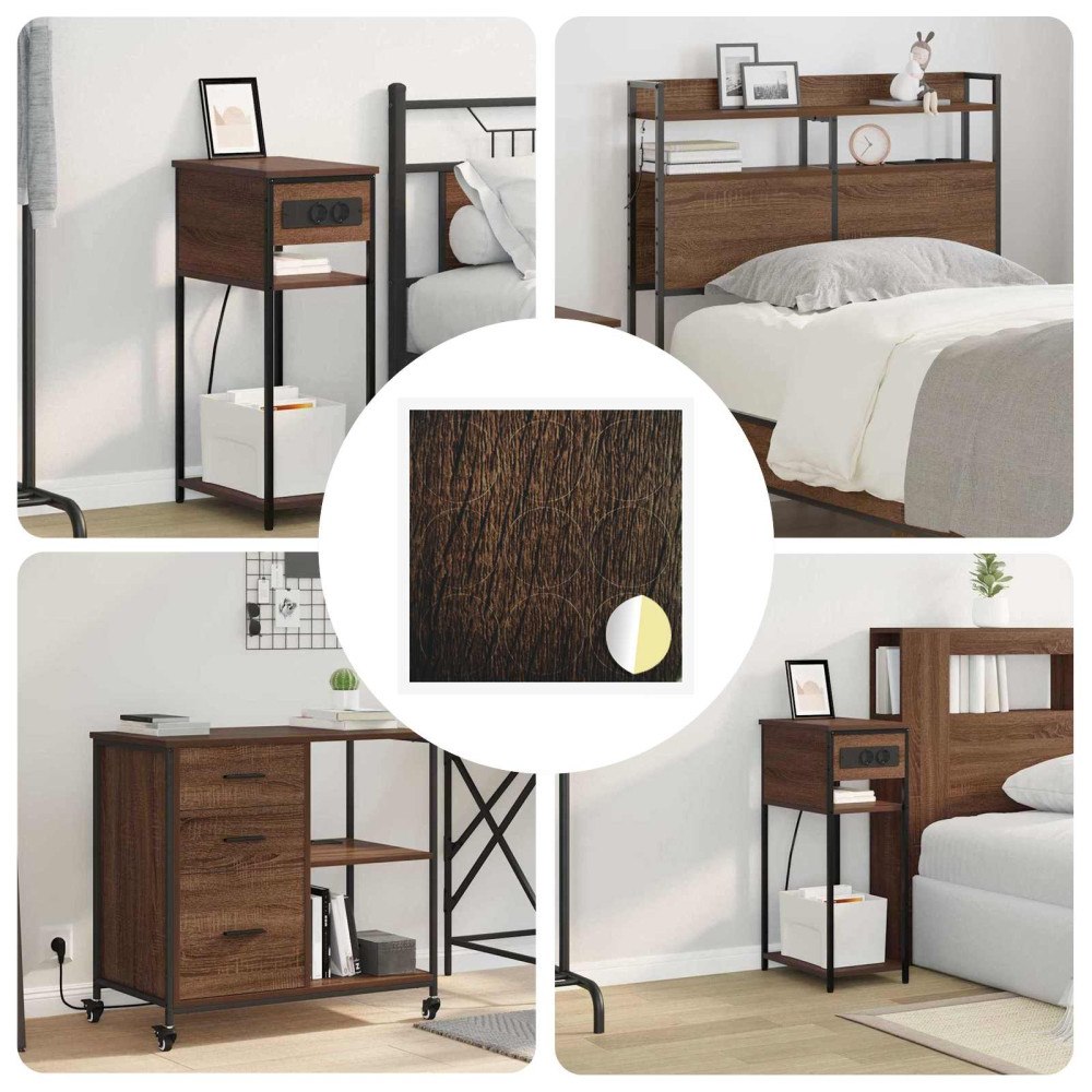 vidaXL Självhäftande skruvomslag 12 pcs Brun Ek Ø 20 x 0,5 mm