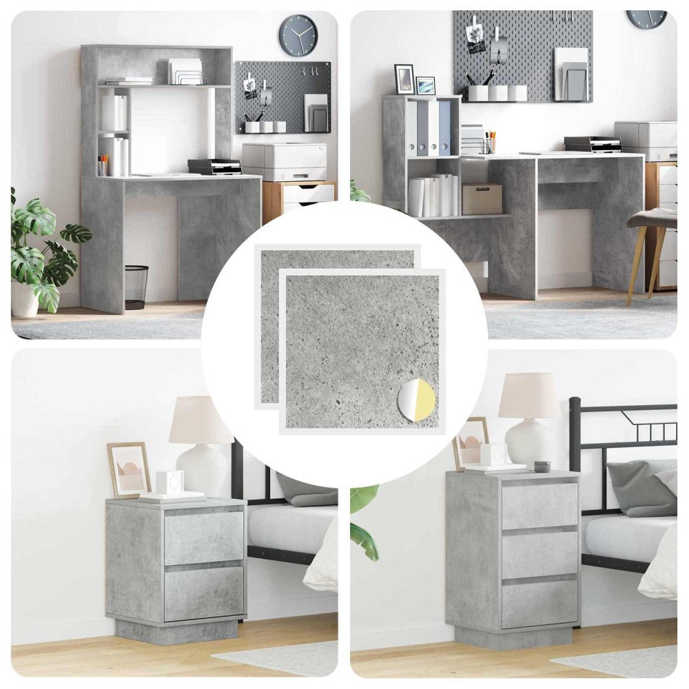 vidaXL Självhäftande skruvomslag 2 pcs Betonggrå Ø 20 x 0,5 mm