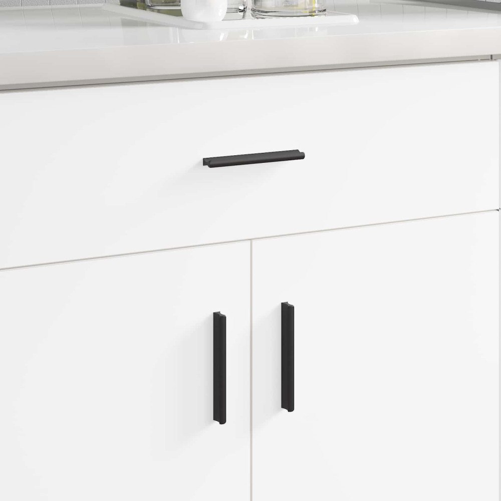 vidaXL Handtag 973 pcs Svart 106 x 7,4 x 15,5 mm Aluminium