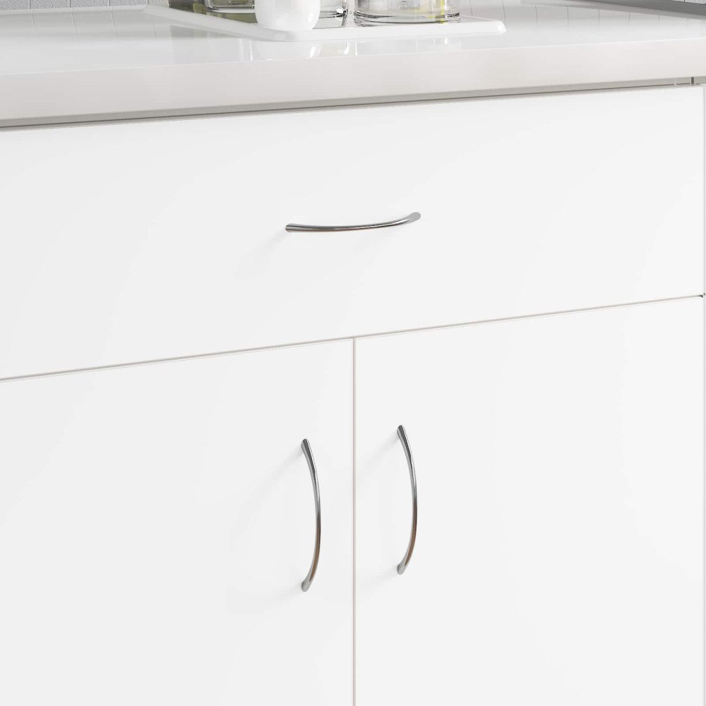 vidaXL Handtag 12 pcs Silver 107 x 3.6 x 23 mm Rostfritt stål