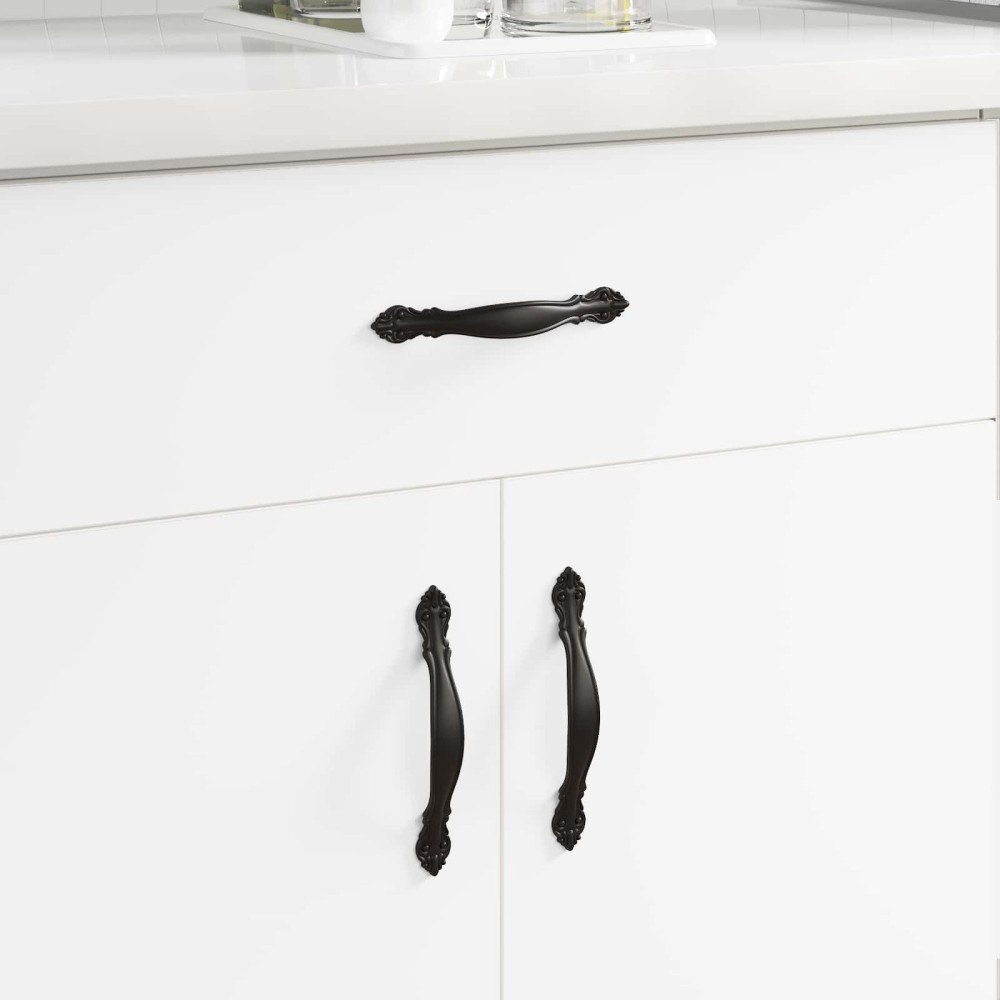 vidaXL Handtag 968 pcs Svart Zinklegering