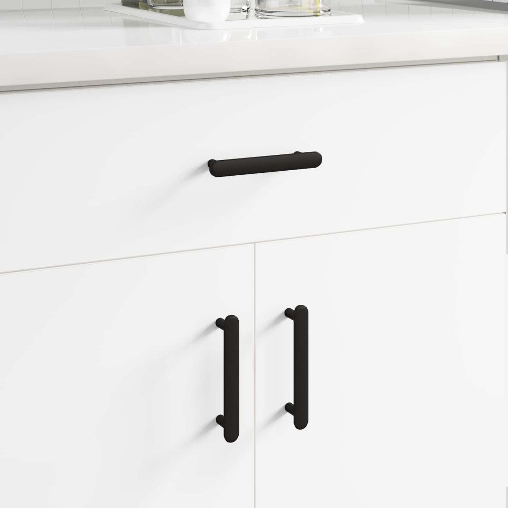 vidaXL Skåphandtag 2 pcs Svart 121 x 16.6 x 28.3 mm Järn