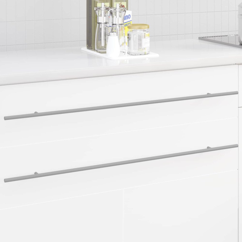 vidaXL Skåphandtag 12 pcs Silver 900 mm Rostfritt stål
