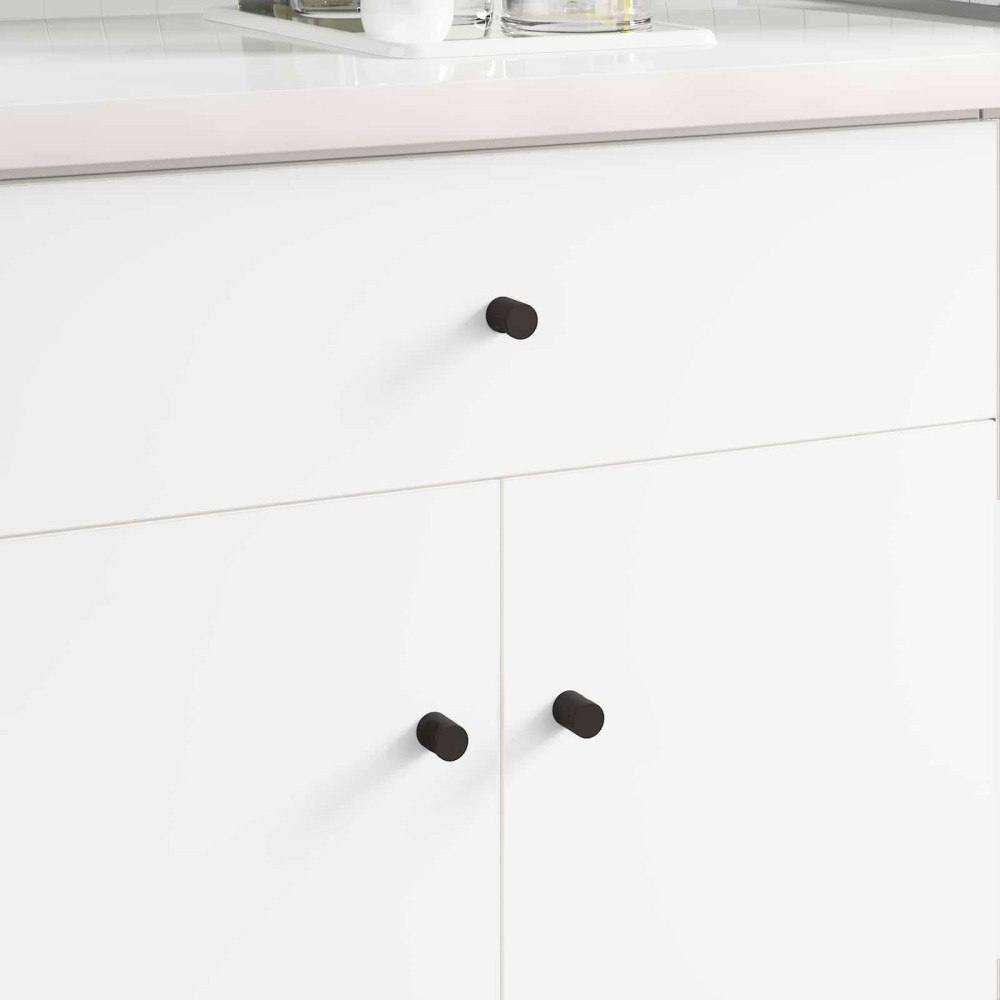 vidaXL Skåpsknoppar 2 pcs Svart M4 x 12 mm Järn