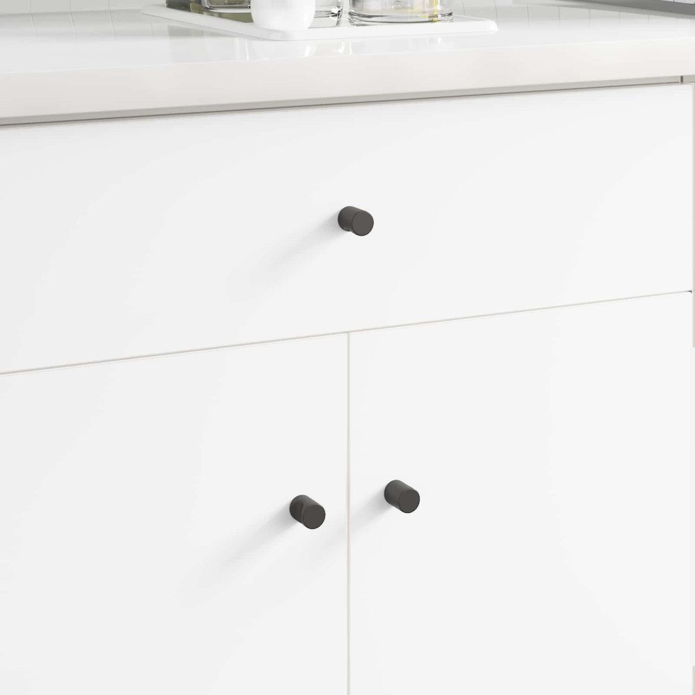 vidaXL Skåpsknopp 2 pcs Svart 18 x 23 mm Järn