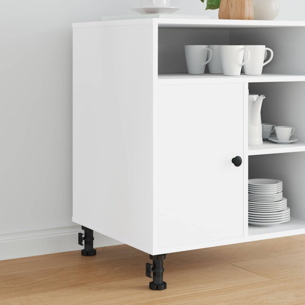 vidaXL Möbelfötter Justerbar 2 pcs Svart 46 x 46 x 128 mm PP