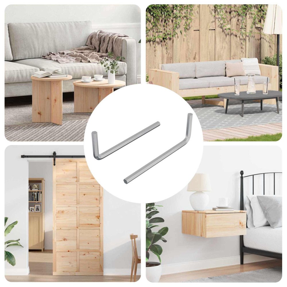 vidaXL Sexkantnyckel 2 pcs Silver 32 x 86 mm Stål