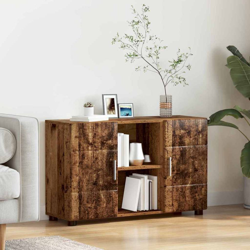vidaXL Sideboard Gammalt trä 88,5 x 30,5 x 55,5 cm Konstruerat trä