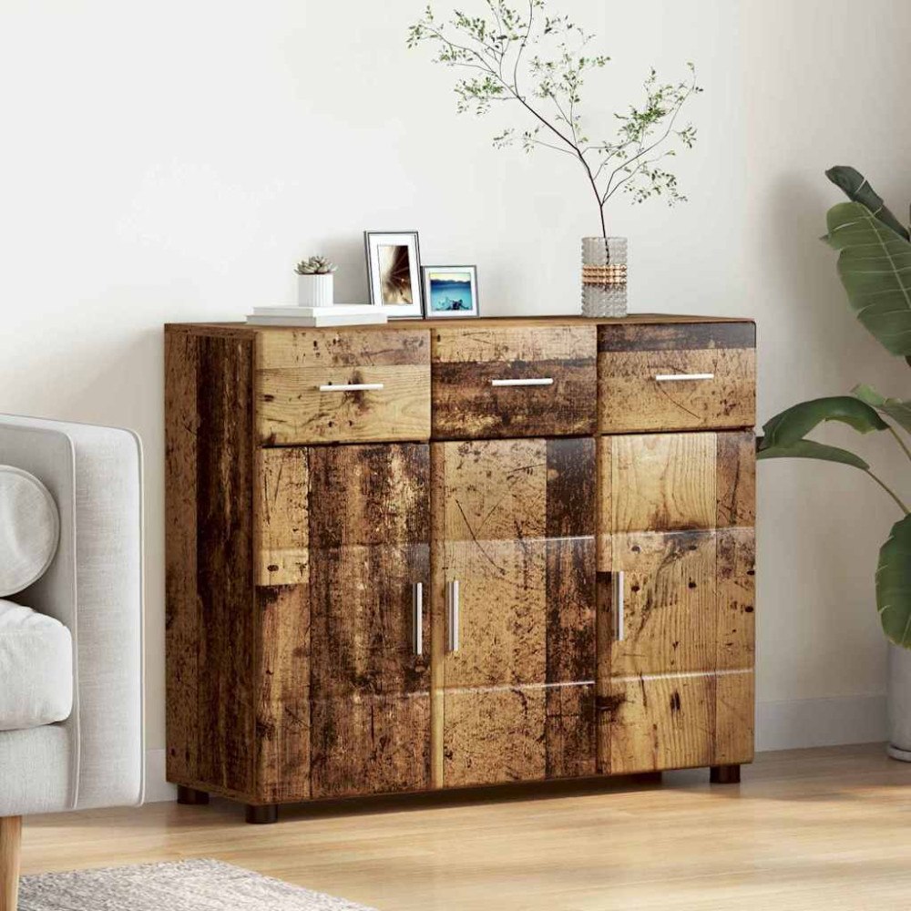 vidaXL Sideboard Gammalt trä 88,5 x 30,5 x 73 cm Konstruerat trä