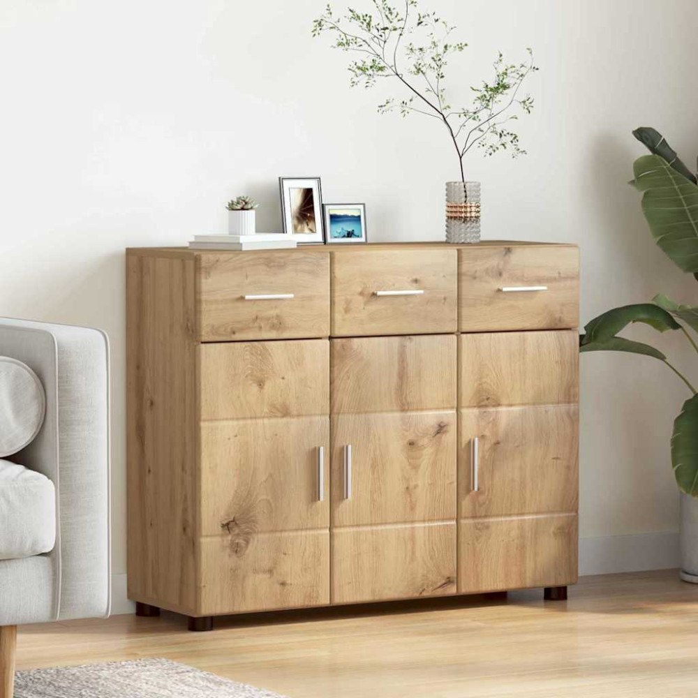 vidaXL Sideboard Artisan Ek 88,5 x 30,5 x 73 cm Konstruerat trä