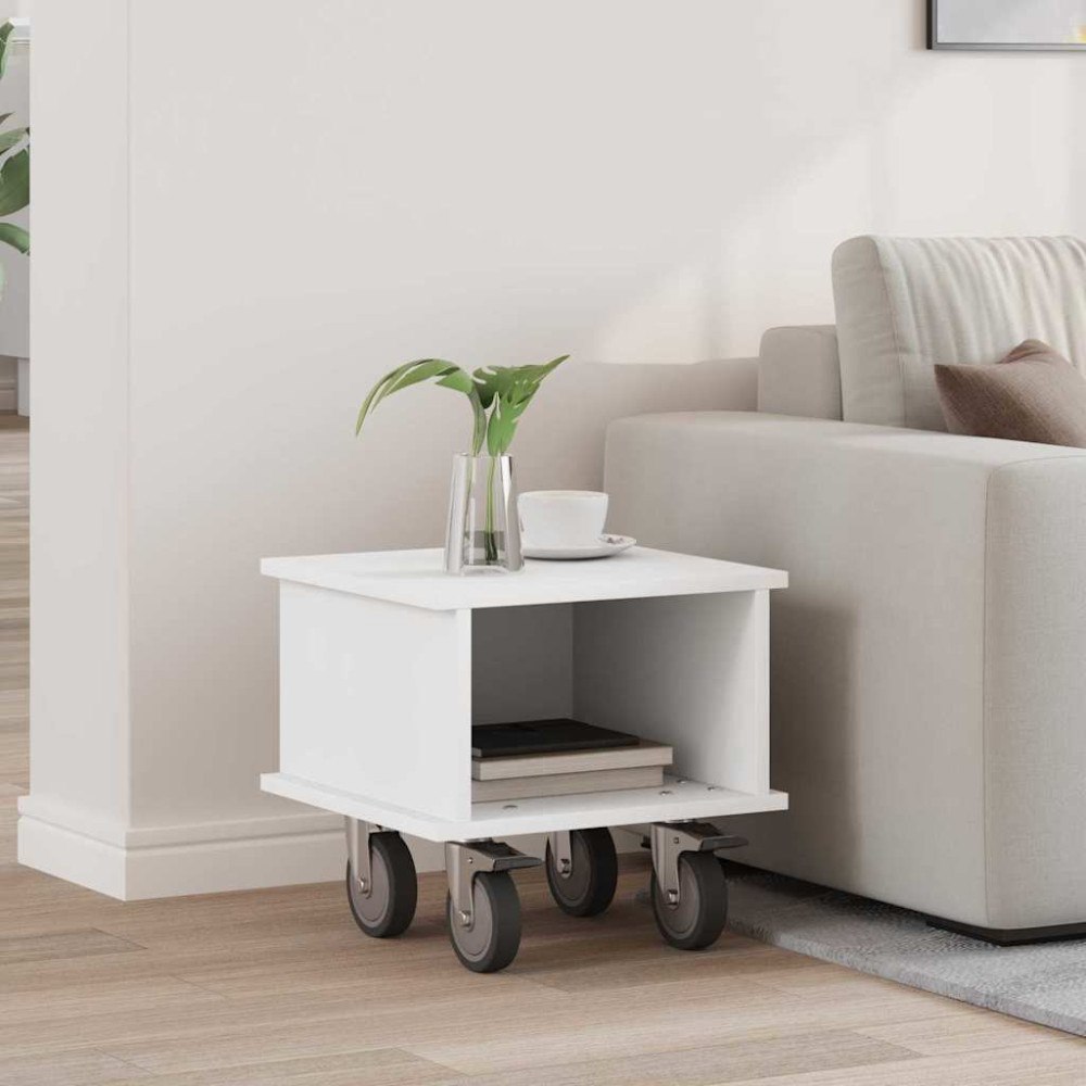 vidaXL TV-bänk Vit 37 x 35 x 35 cm Konstruerat trä