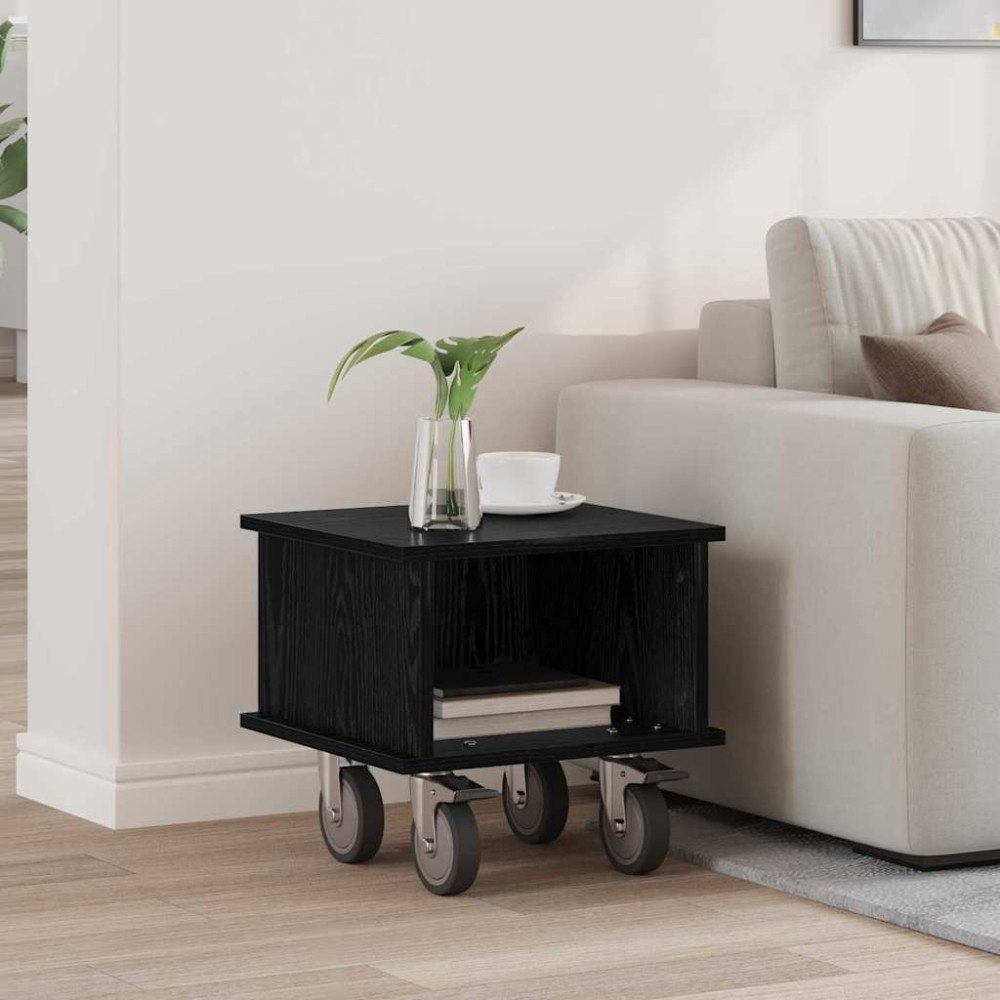 vidaXL TV-bänk Svart Ek 37 x 35 x 35 cm Konstruerat trä