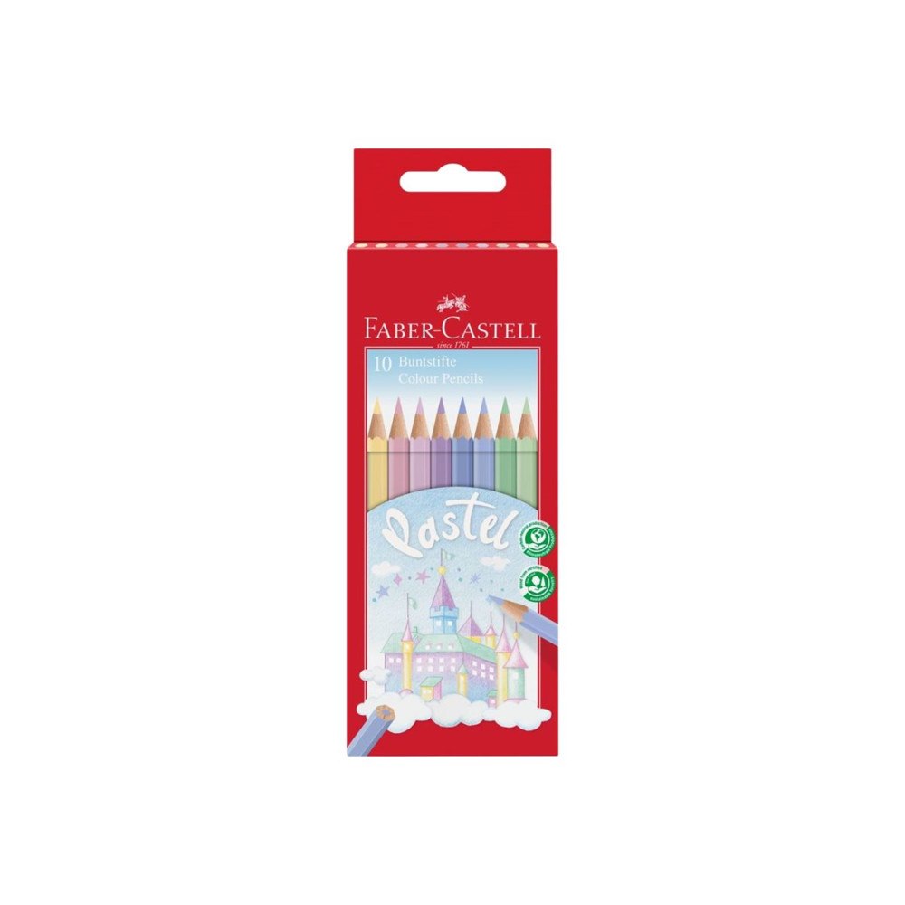FABER-CASTELL Faber-Castell CASTLE - färgpenna - assorted pastel colors (paket om 10)