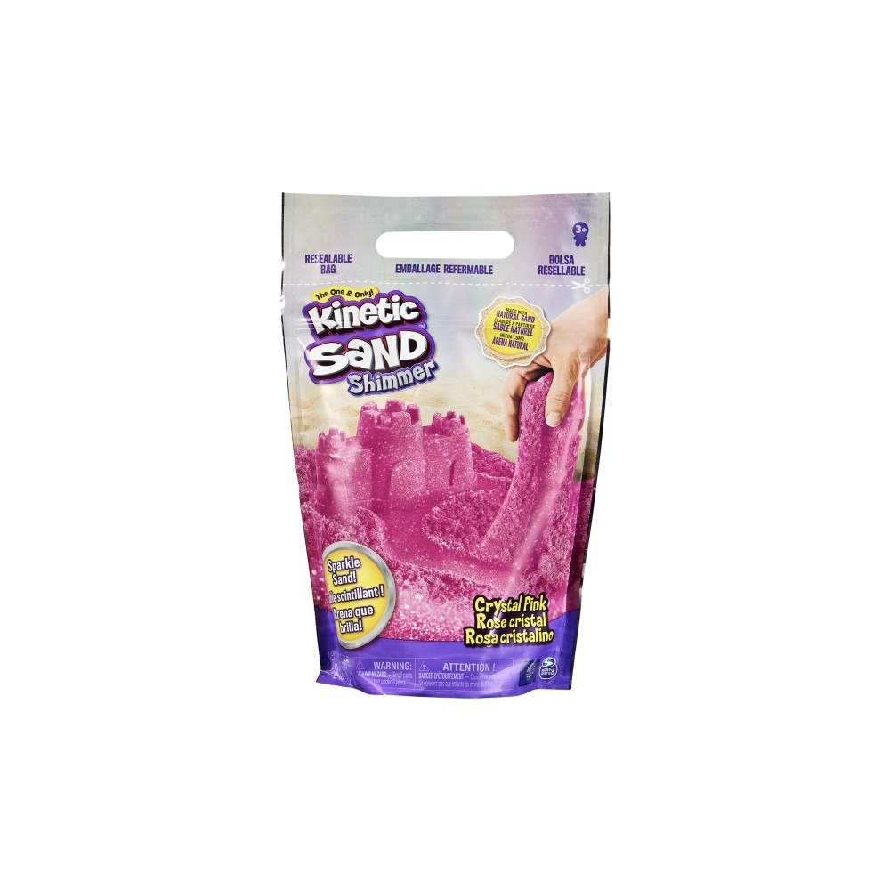 Spin Master Kinetic Sand KNS RFL 2lb ShmrSdCrystal Pink GML, Magisk sand...