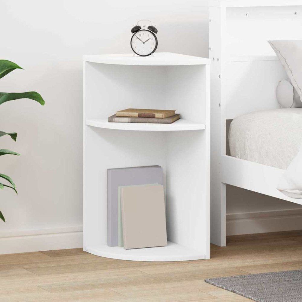 vidaXL Sidobord Vit 29,6 x 29,6 x 60 cm Konstruerat trä