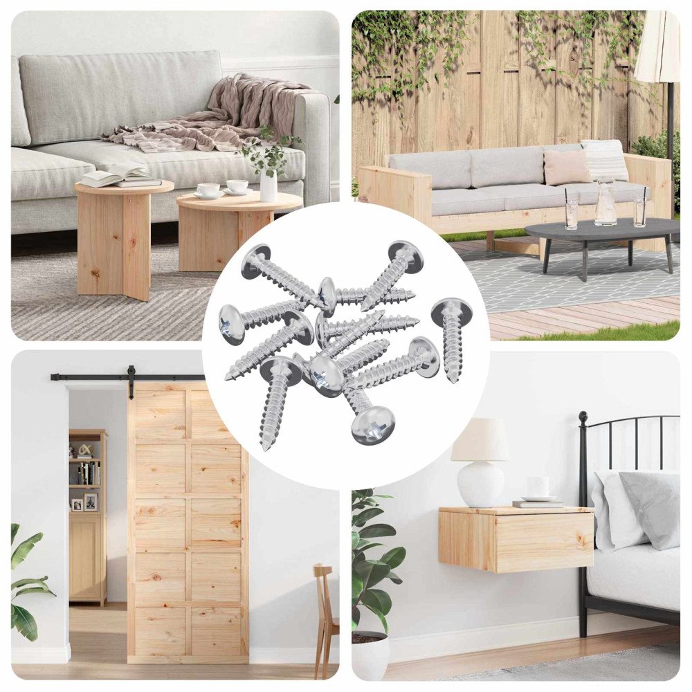 vidaXL Självgängande spik 12 pcs Zinkbelagd 4 x 20 mm Stål