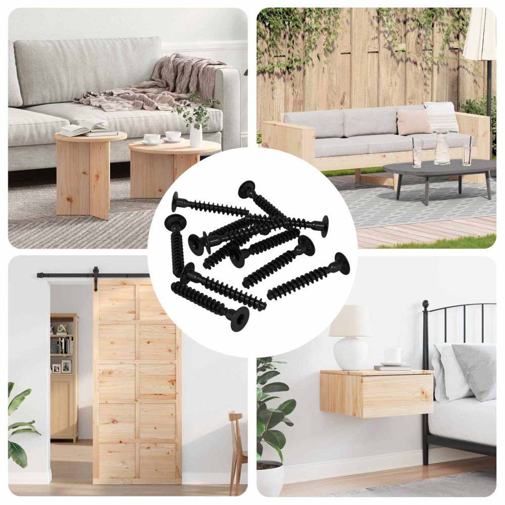 vidaXL Hylssfranskruv 5143 pcs Svart Järn