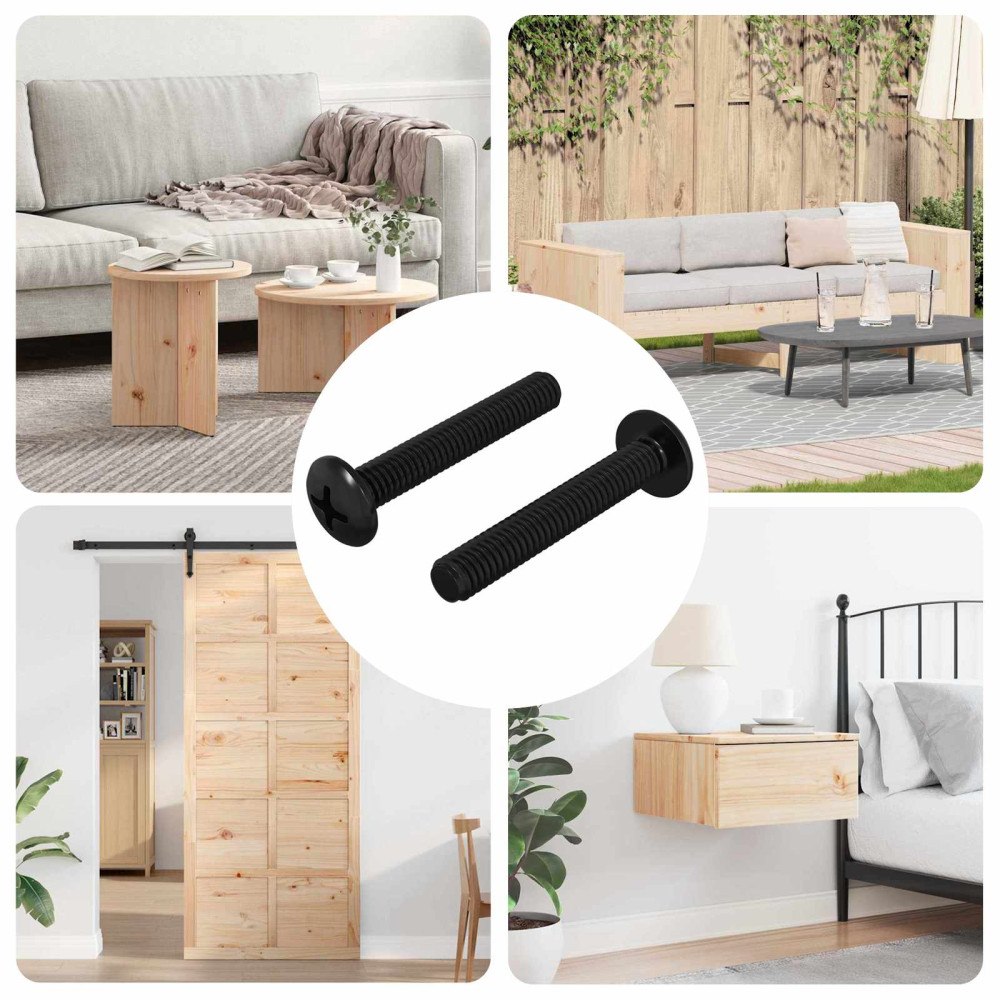 vidaXL Skruv 2 pcs Silver 5 x 30 mm Järn