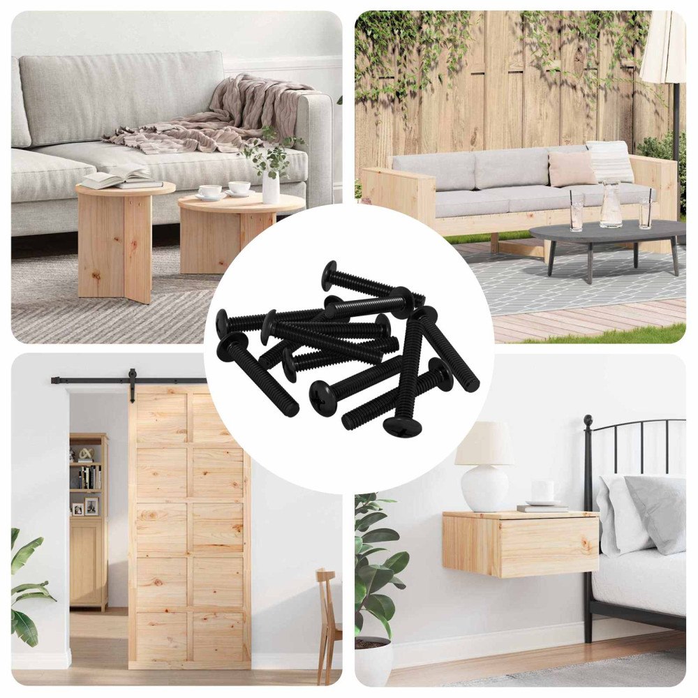 vidaXL Skruv 12 pcs Silver 5 x 30 mm Järn