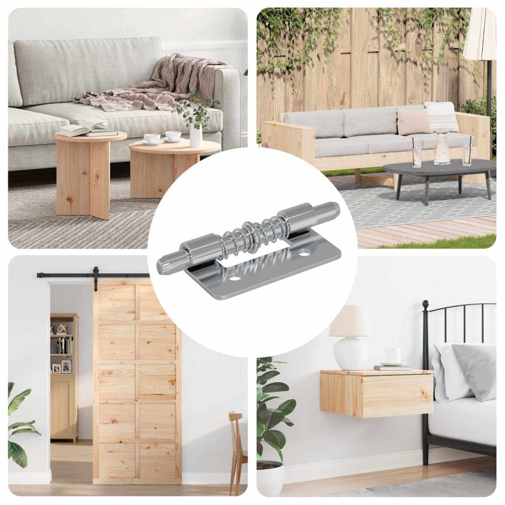 vidaXL Lås 12 pcs Silver 46 x 17 x 1,2 mm Stål