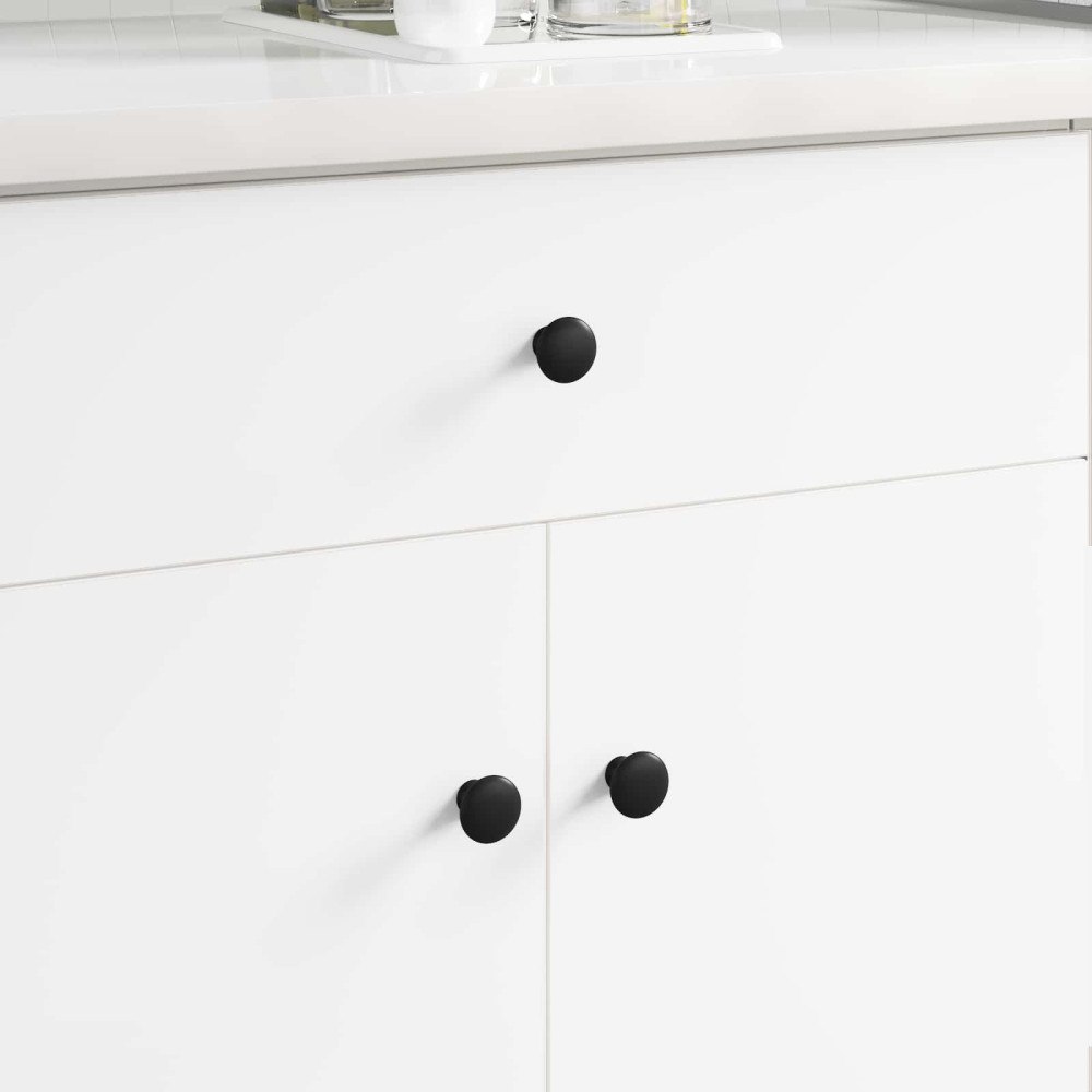 vidaXL Handtag 1461 pcs Svart Ø30 mm Aluminium