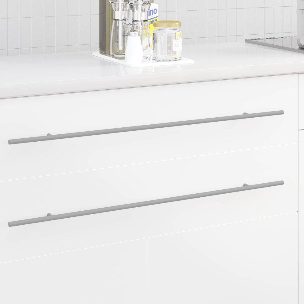 vidaXL Skåphandtag 12 pcs Silver 800 mm Rostfritt stål