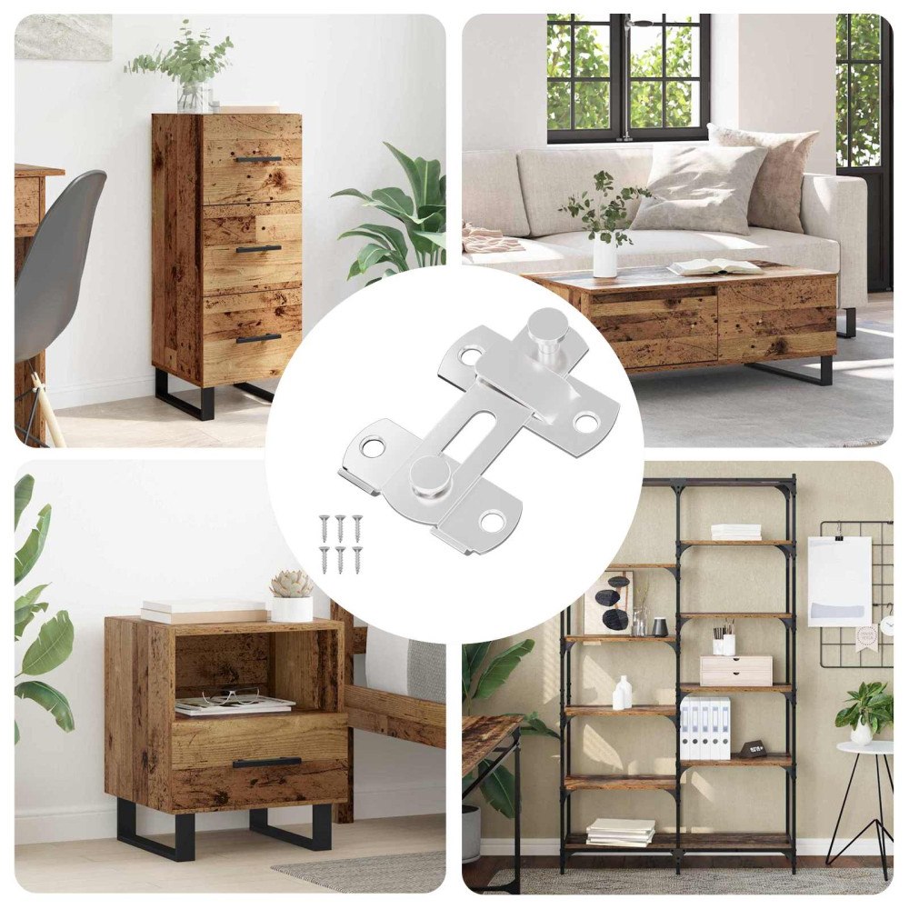 vidaXL Dörrlås 423 pcs Silver 70 x 8 mm Stål