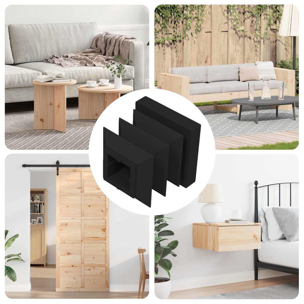 vidaXL Slutkåpor 10909 pcs Svart 15 x 15 x 15 mm PP