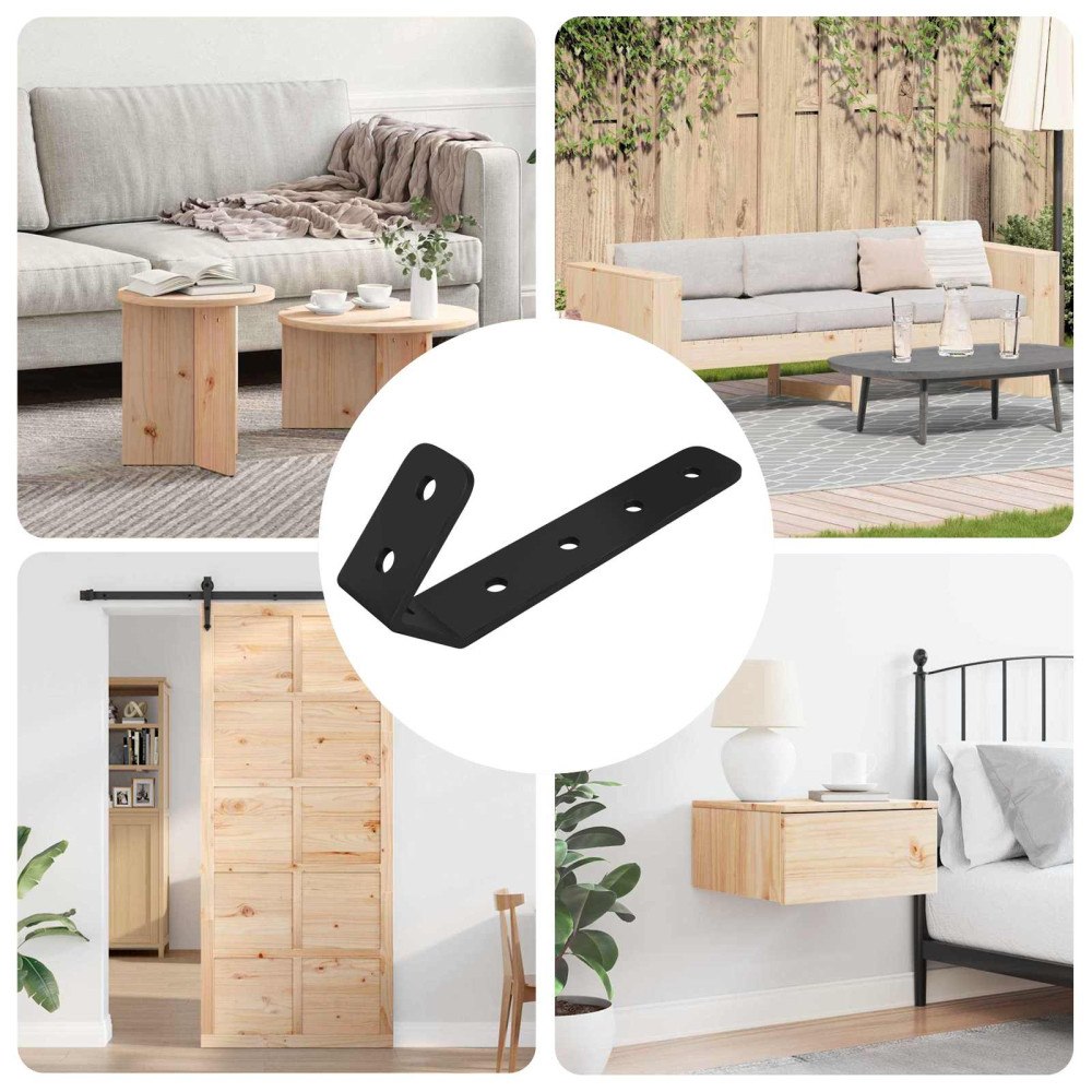 vidaXL Krokar 12 pcs Svart M5 x 110 mm Järn