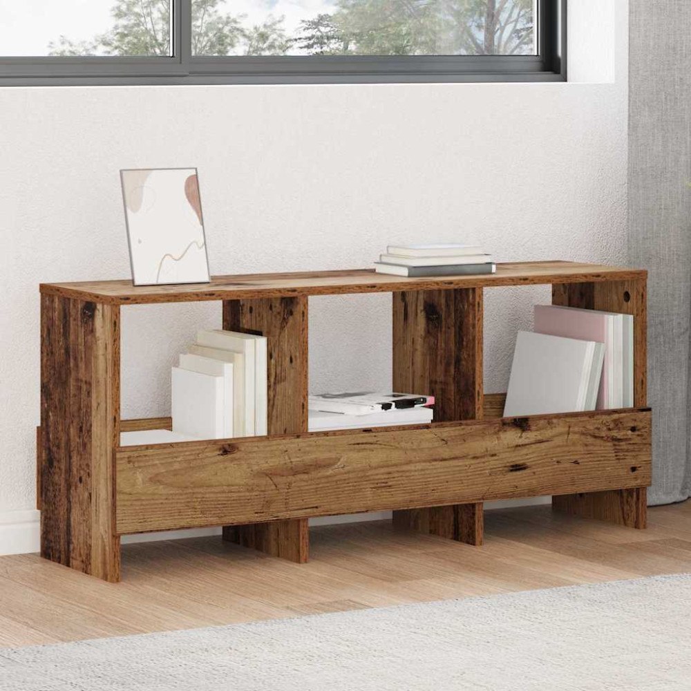 vidaXL Tidningshylla Gammalt trä 102 x 30 x 45 cm