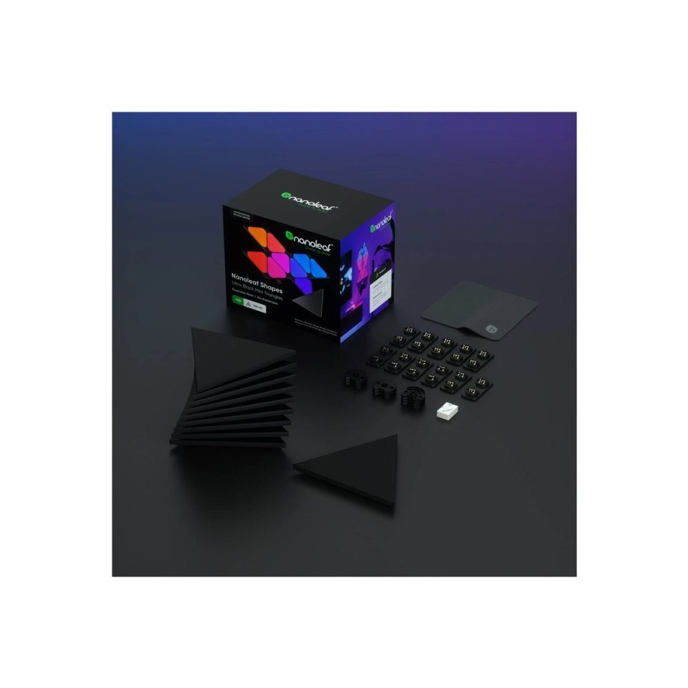 Nanoleaf Nanoleaf Shapes Expansion pack - trådlös belysningsuppsättning - LED x 10 - 0.54 W - totalt: 5.4 W - RGBW-lampa - 1200-6...