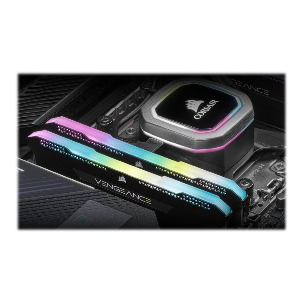 Corsair Microsystems CORSAIR Vengeance RGB PRO SL - DDR4 - sats - 32 GB: 2 x 16 GB - DIMM 288-pin / PC4-25600 - ej buffrad