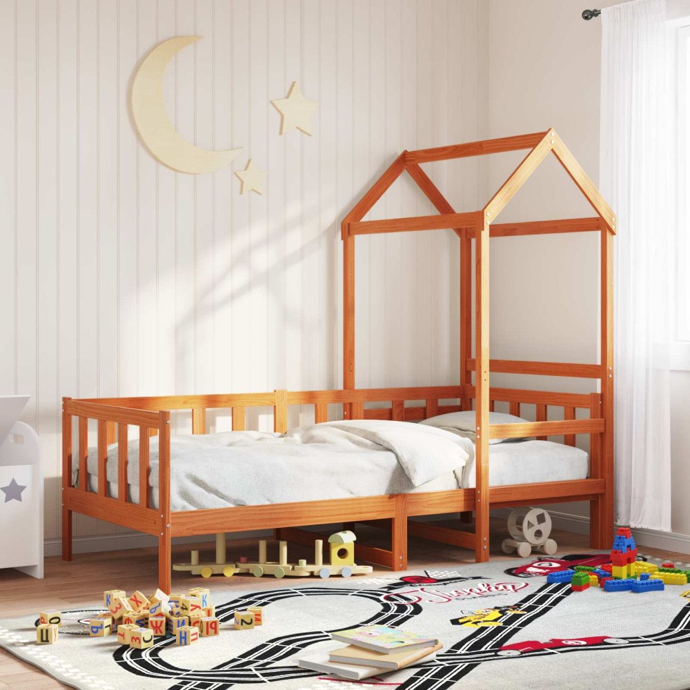 vidaXL Dagbädd Set 2 pcs Vaxbrun Massiv furu