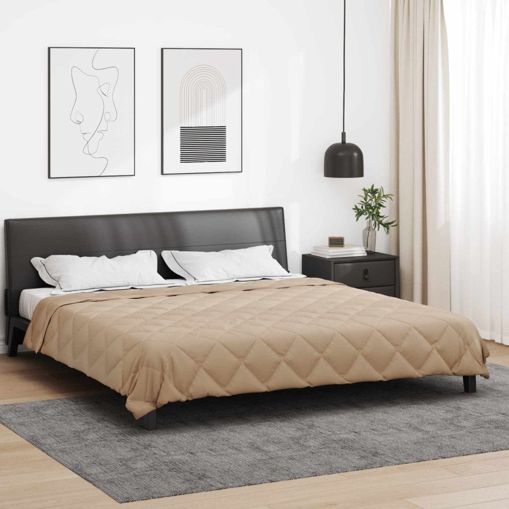 vidaXL Full Års-Duvet Taupe 220 x 240 cm Mikrofiber
